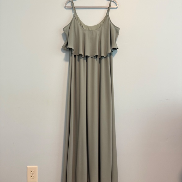 Show me your mumu Caitlin size XL chiffon cold shoulder party maxi dress - Picture 5 of 11
